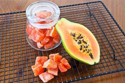 how to dehydrate papaya in oven